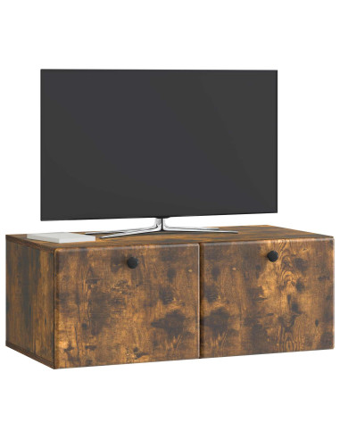 Mobile Porta TV da Muro Rovere Fumo 78,5 x 41 x 30 cm