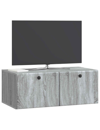 Mobile Porta TV da Muro Grigio Sonoma 78,5 x 41 x 30 cm