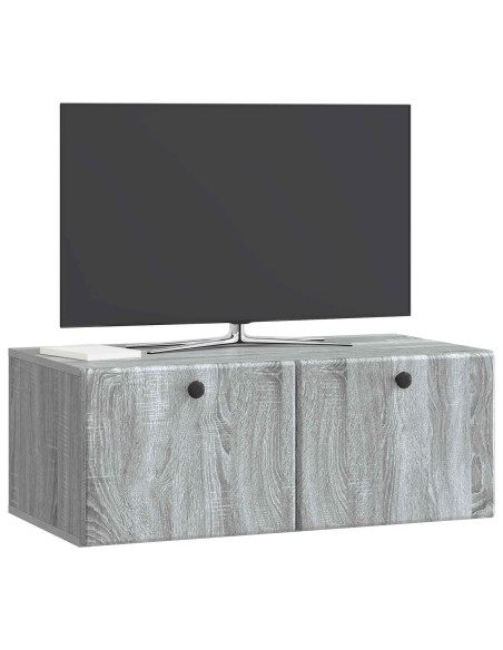 Mobile Porta TV da Muro Grigio Sonoma 78,5 x 41 x 30 cm