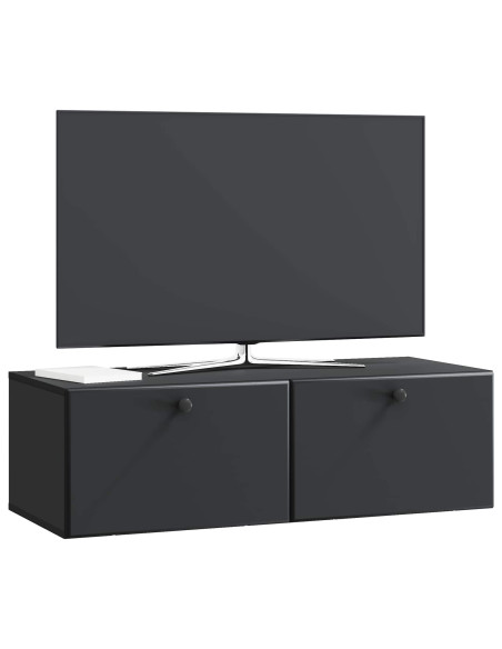 Mobile Porta TV da Muro Montaggio a parete Nero 98 x 41 x 30 cm