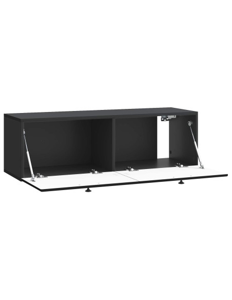 Mobile Porta TV da Muro Montaggio a parete Nero 98 x 41 x 30 cm