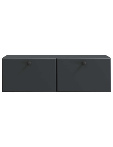 Mobile Porta TV da Muro Montaggio a parete Nero 98 x 41 x 30 cm