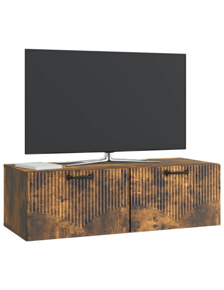 Mobile Porta TV da Muro Rovere Fumo 98 x 41 x 30 cm