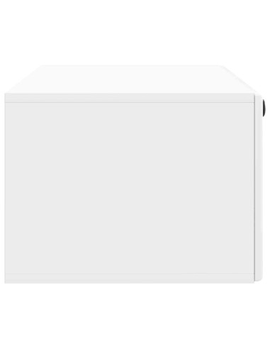 Mobile Porta TV da Muro Bianco Lucido 98 x 41 x 30 cm