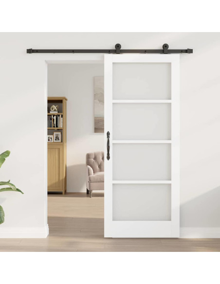 Porta scorrevole ORKDAL Bianco e Nero 83 x 202 cm