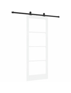 Porta scorrevole ORKDAL Bianco e Nero 83 x 211 cm 2