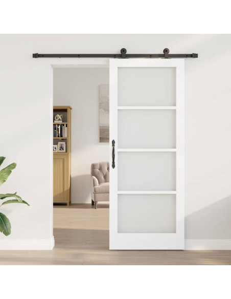 Porta scorrevole ORKDAL Bianco e Nero 83 x 211 cm
