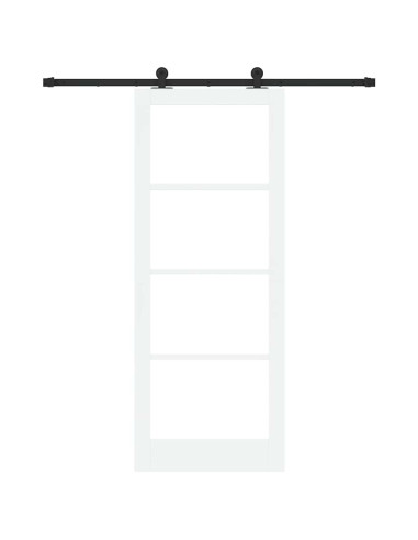 Porta scorrevole ORKDAL Bianco e Nero 83 x 211 cm