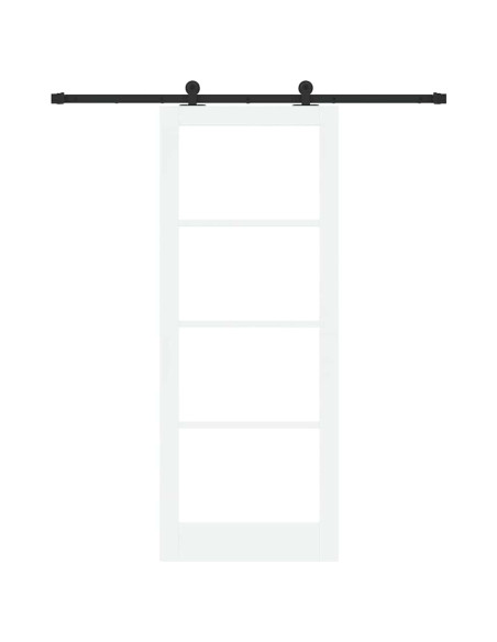 Porta scorrevole ORKDAL Bianco e Nero 83 x 211 cm