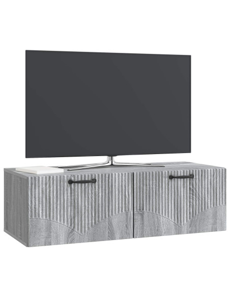 Mobile Porta TV da Muro Grigio Sonoma 98 x 41 x 30 cm