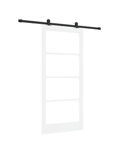 Porta scorrevole ORKDAL Bianco e Nero 93 x 202 cm