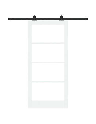 Porta scorrevole ORKDAL Bianco e Nero 93 x 202 cm