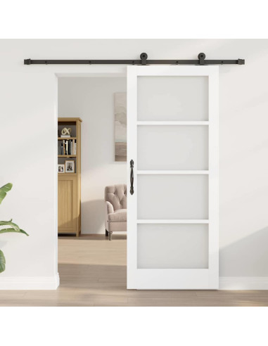 Porta scorrevole ORKDAL Bianco e Nero 83 x 202 cm