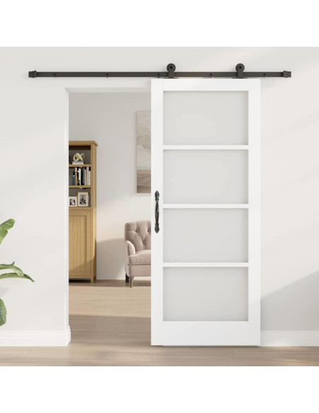 Porta scorrevole ORKDAL Bianco e Nero 83 x 202 cm