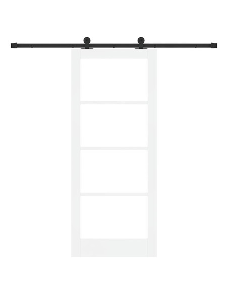 Porta scorrevole ORKDAL Bianco e Nero 83 x 202 cm