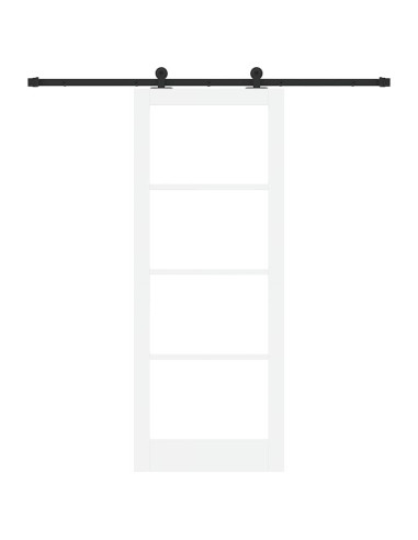 Porta scorrevole ORKDAL Bianco e Nero 83 x 211 cm