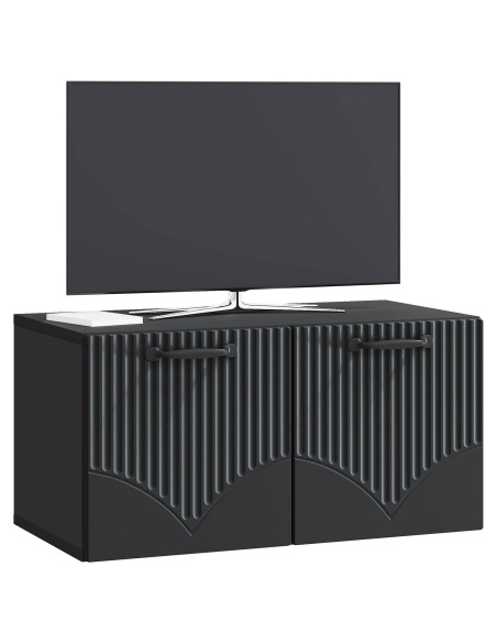 Mobile Porta TV da Muro Nero 59,5 x 31 x 30 cm