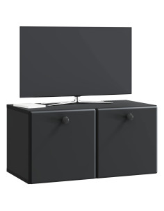 Mobile Porta TV da Muro Nero 59,5 x 31 x 30 cm 2