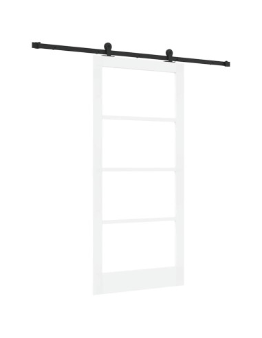 Porta scorrevole ORKDAL Bianco e Nero 93 x 202 cm