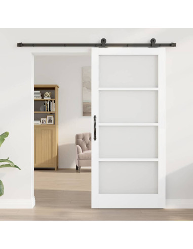 Porta scorrevole ORKDAL Bianco e Nero 93 x 202 cm