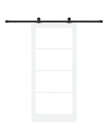 Porta scorrevole ORKDAL Bianco e Nero 93 x 202 cm