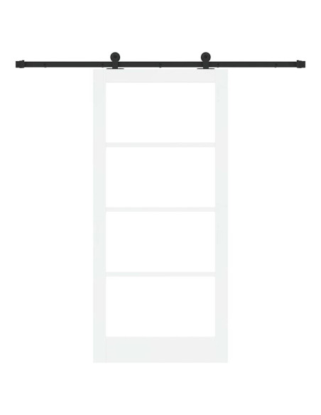 Porta scorrevole ORKDAL Bianco e Nero 93 x 202 cm