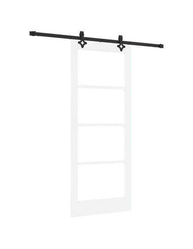 Porta scorrevole ORKDAL Bianco e Nero 83 x 202 cm