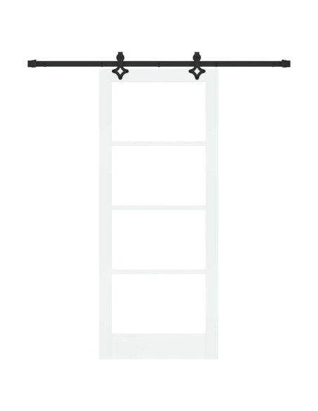 Porta scorrevole ORKDAL Bianco e Nero 83 x 202 cm