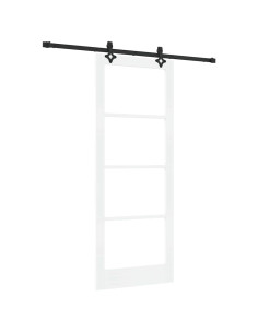 Porta scorrevole ORKDAL Bianco e Nero 83 x 211 cm 2