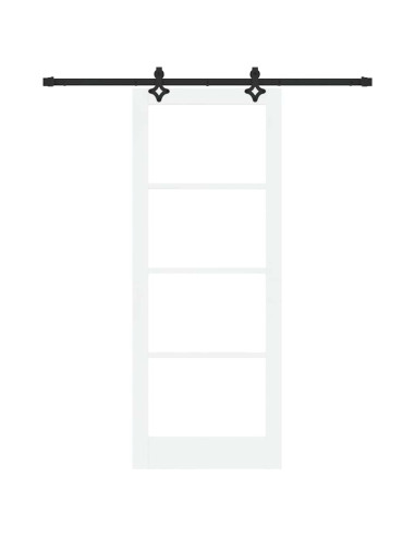 Porta scorrevole ORKDAL Bianco e Nero 83 x 211 cm