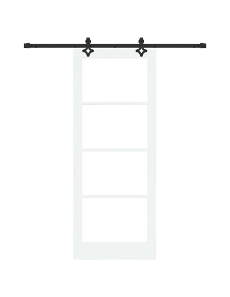 Porta scorrevole ORKDAL Bianco e Nero 83 x 211 cm