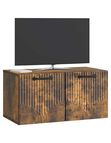 Mobile Porta TV da Muro Rovere Fumo 59,5 x 31 x 30 cm