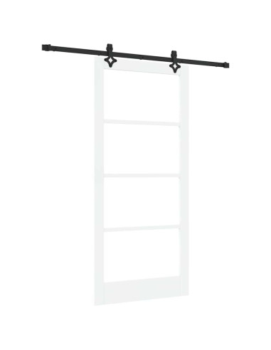 Porta scorrevole ORKDAL Bianco e Nero 93 x 202 cm