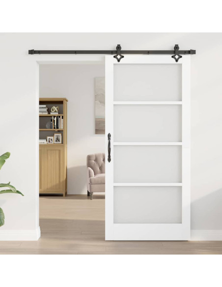 Porta scorrevole ORKDAL Bianco e Nero 93 x 202 cm