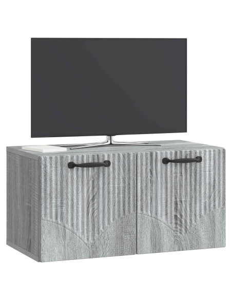 Mobile Porta TV da Muro Grigio Sonoma 59,5 x 31 x 30 cm