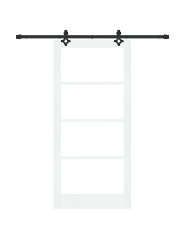 Porta scorrevole ORKDAL Bianco e Nero 93 x 202 cm