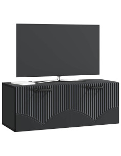 Mobile Porta TV da Muro Nero 78,5 x 31 x 30 cm 2