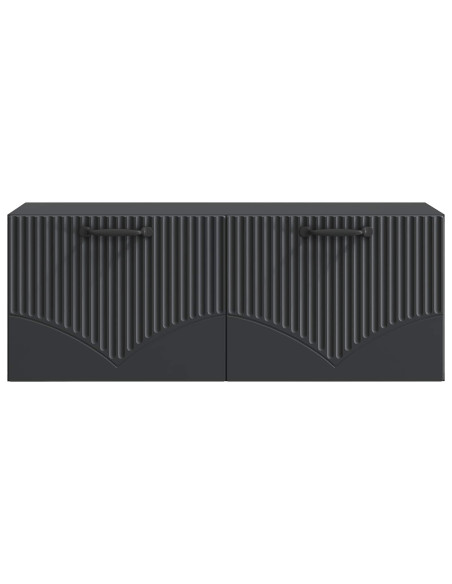 Mobile Porta TV da Muro Nero 78,5 x 31 x 30 cm