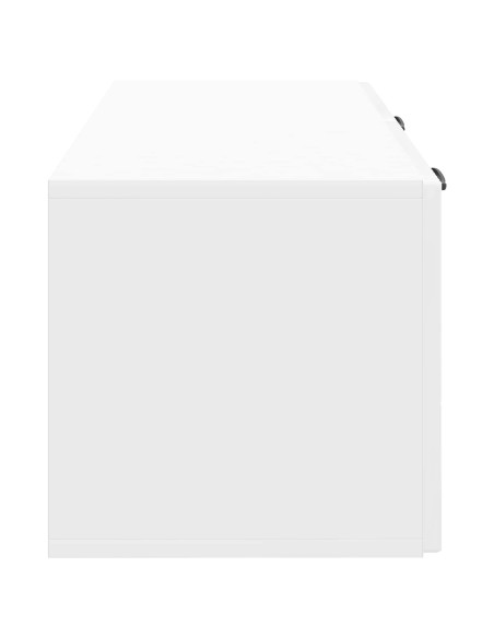 Mobile Porta TV da Muro Bianco Lucido 78,5 x 31 x 30 cm