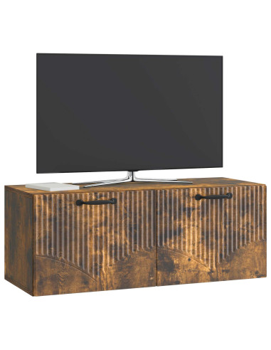 Mobile Porta TV da Muro Rovere Fumo 78,5 x 31 x 30 cm