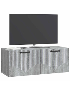 Mobile Porta TV da Muro Grigio Sonoma 78,5 x 31 x 30 cm 2
