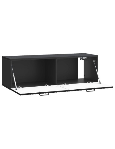 Mobile Porta TV da Muro Montaggio a parete Nero 98 x 31 x 30 cm