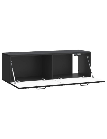Mobile Porta TV da Muro Montaggio a parete Nero 98 x 31 x 30 cm