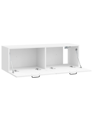 Mobile Porta TV da Muro Bianco Lucido 98 x 31 x 30 cm