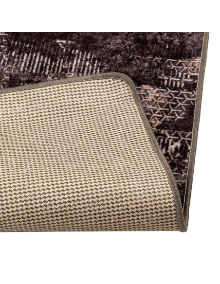 Runner Tappeto MARSA Nero 100 x 200 cm Poliestere e PVC