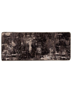 Runner Tappeto MARSA Nero 100 x 250 cm Poliestere e PVC 2