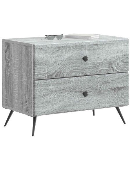Armadio da Notte con cassetto Grigio Sonoma 62 x 34,5 x 47,5 cm