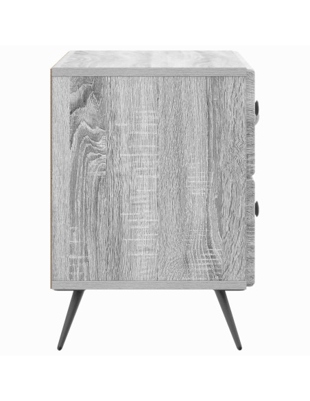Armadio da Notte con cassetto Grigio Sonoma 62 x 34,5 x 47,5 cm
