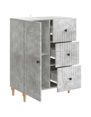 Credenza Grigio Cemento 66 x 34,5 x 90 cm Legno ingegnerizzato