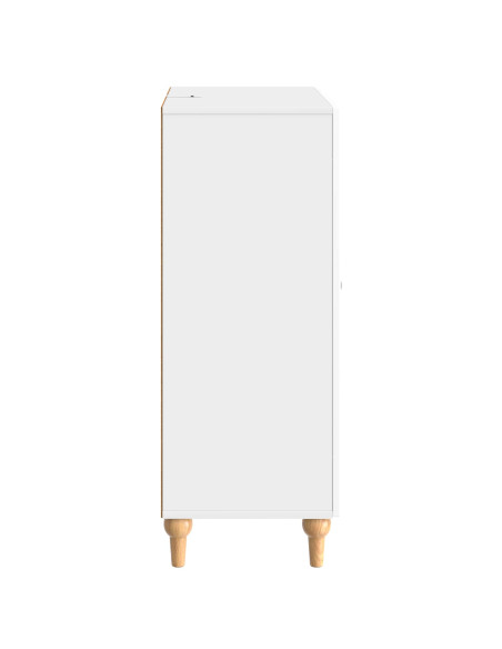 Credenza Bianco Lucido 66 x 34,5 x 90 cm Legno ingegnerizzato